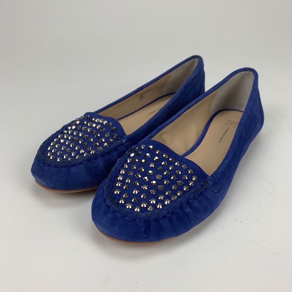 INC inter Womens Alberta loafer shoes blue slip 5